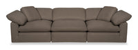  Sofa modulaire Eclipse en tissu d'apparence lin - ardoise