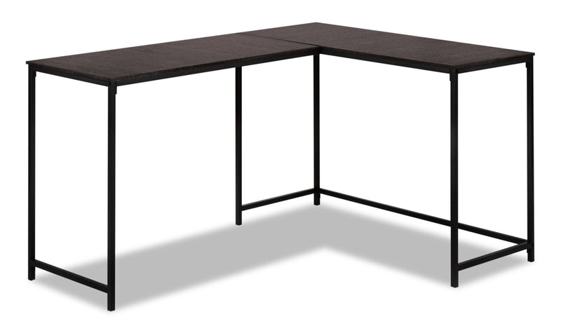 Bureau en coin en forme de L Karter de 58,25 po - espresso