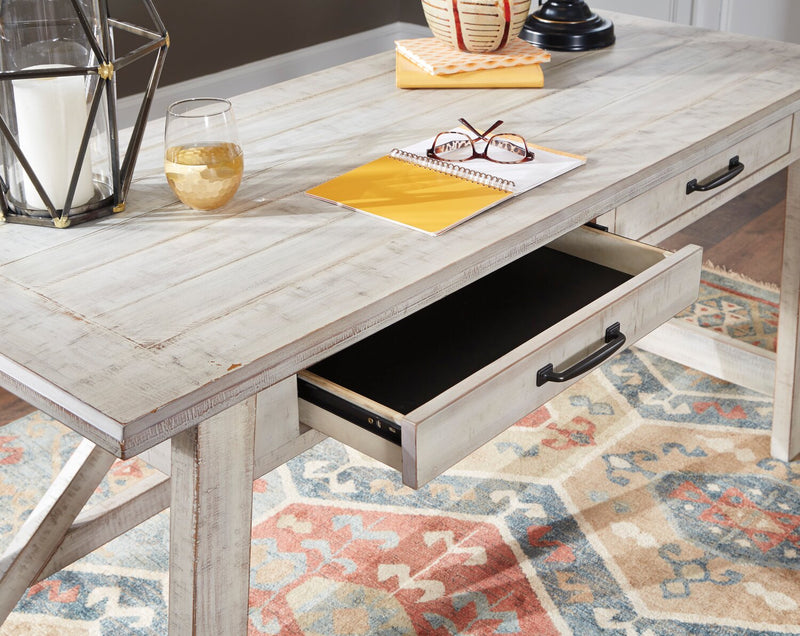 Bureau Carynhurst de 60,13 po à 2 tiroirs - blanchi
