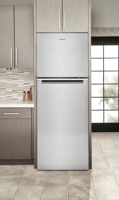 Réfrigérateur Whirlpool de 12,9 pi³ et de 24 po à congélateur supérieur - fini en acier inoxydable résistant aux traces de doigts - WRT313CZLZ