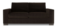  Sofa Track de Sofa Lab de 75 po de format condo fabriqué au Canada en tissu de chenille - brun Luxury Chocolate 