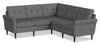 Sofa sectionnel modulaire BLOK de Scott Living 5 pièces en tissu avec accoudoirs enroulés et coussins réversibles - gris acier