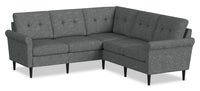  Sofa sectionnel modulaire BLOK de Scott Living 5 pièces en tissu avec accoudoirs enroulés et coussins réversibles - gris acier