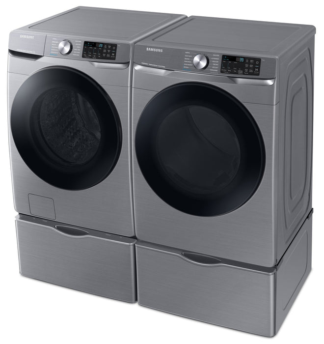 Laveuse à chargement frontal de 5,2 pi³ et sécheuse électrique de 7,5 pi³ de Samsung - platine