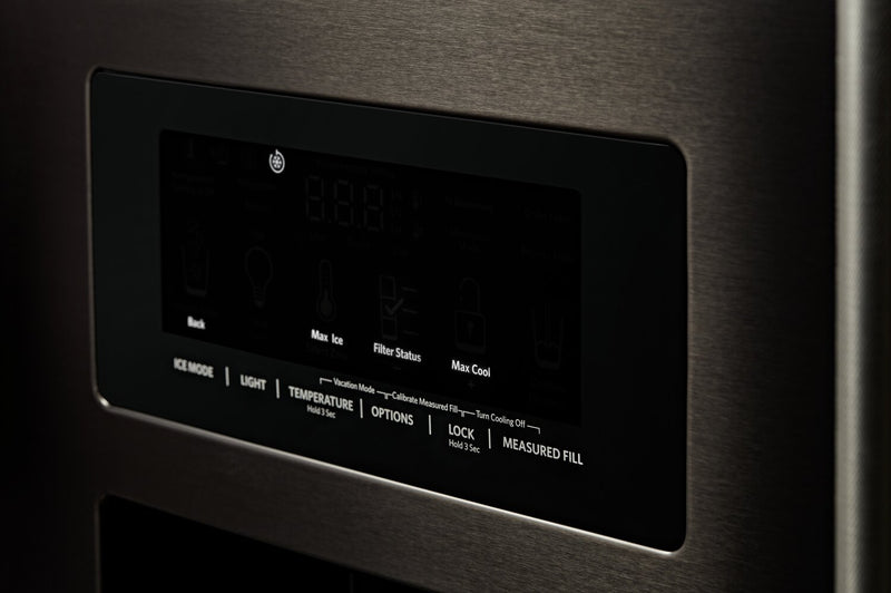 Réfrigérateur KitchenAid de 26,8 pi³ et de 36 po à portes françaises - acier inoxydable noir - KRFF577KBS