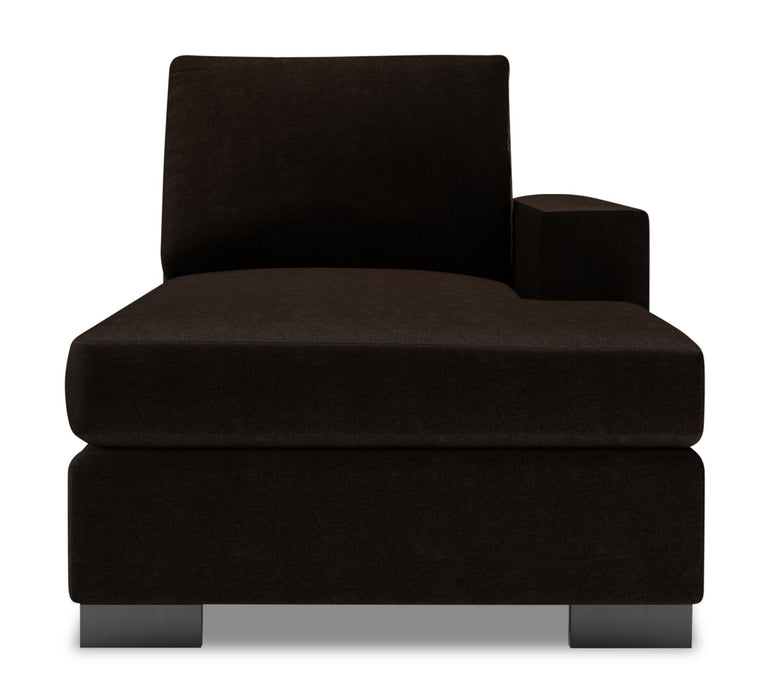 Fauteuil long de gauche Track de la collection Sofa Lab - Luxury Chocolate