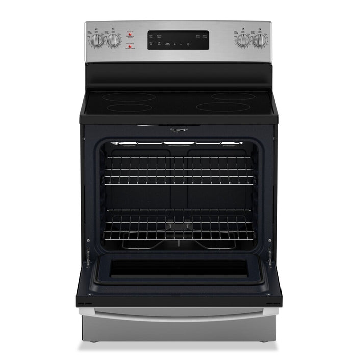 Cuisinière électrique GE de 5 pi³ avec autonettoyage et 4 brûleurs - acier inoxydable - JCB630SVSS