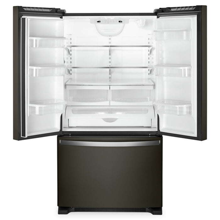Réfrigérateur Whirlpool de 22 pi³ et de 33 po à congélateur inférieur - acier inoxydable noir - WRFF5333PV