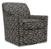 Fauteuil d’appoint pivotant Sofa Lab personnalisable de 31 po fabriqué au Canada en tissu - Peppercorn multicolore