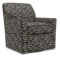  Fauteuil d’appoint pivotant Sofa Lab de 31 po fabriqué au Canada en tissu - Peppercorn multicolore 