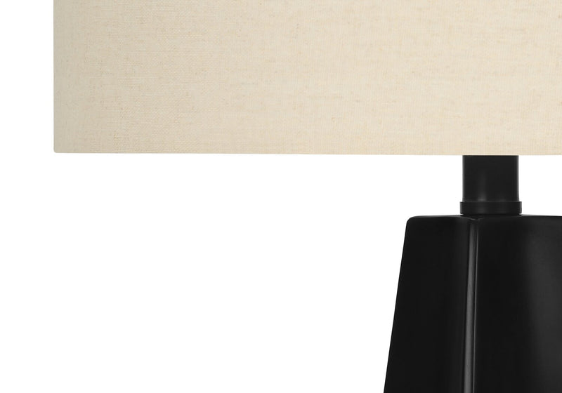 Lampe de table de 27 po en résine noire 