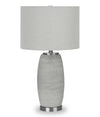 Lampe de table de 25 po en céramique - grise