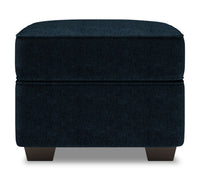 Pouf Roll de Sofa Lab de 24 po fabriqué au Canada en tissu de chenille - bleu Luxury Indigo 