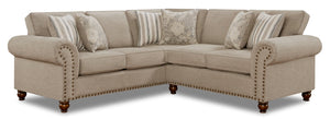 Sofa sectionnel Wynn 2 pièces en chenille - taupe