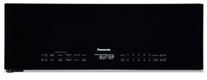 Micro-ondes à hotte intégrée Panasonic de 1,2 pi³ à profil bas et puissant ventilateur d'évacuation - verre fumé noir - NNSG65NB
