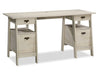  Bureau de direction Kyree de 59,06 po à 4 tiroirs - marron blanchi