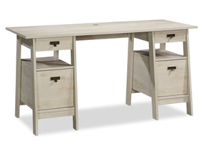  Bureau de direction Kyree de 59,06 po à 4 tiroirs - marron blanchi