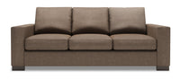  Sofa-lit Track de Sofa Lab de 85 po fabriqué au Canada en tissu d’apparence lin - brun Luna Praline 