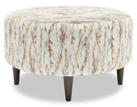  Pouf The Curve de Sofa Lab de 31 po fabriqué au Canada en tissu - Mineral multicolore 