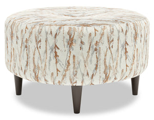 Pouf personnalisable The Curve de Sofa Lab de 31 po fabriqué au Canada en tissu - Mineral multicolore