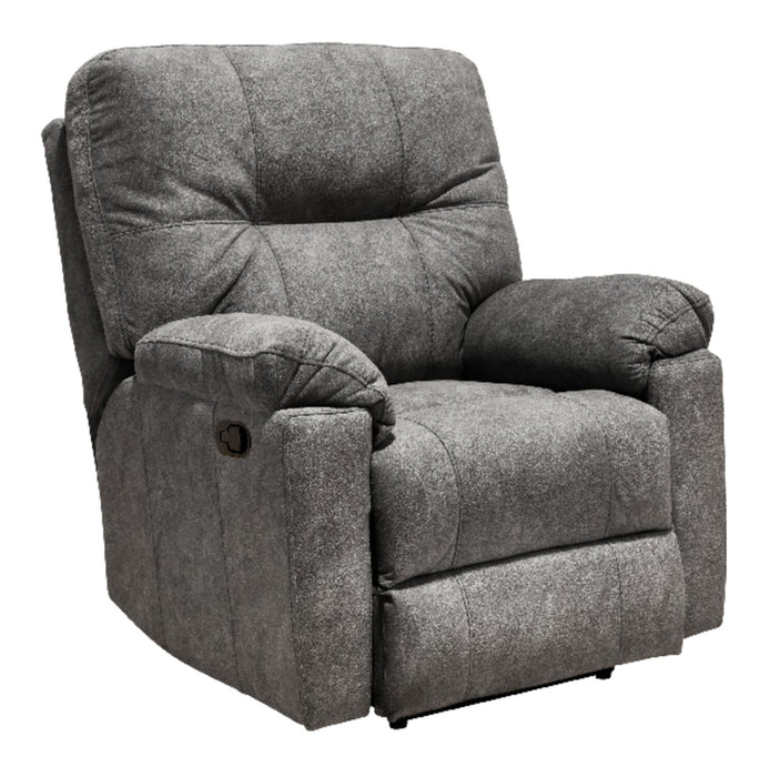 Fauteuil coulissant inclinable Gybson de 38 po fabriqué au Canada en tissu - gris