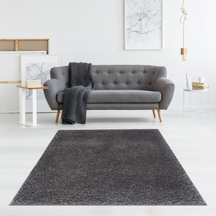 Carpette à poil long Lawson grise - 5 pi x 7 pi