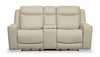 Causeuse à inclinaison électrique Prescott de Scott Living de 79 po en cuir véritable avec appuie-têtes électriques - gris platine