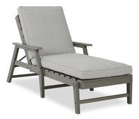  Chaise longue Cape pour la terrasse à l’extérieur avec dossier réglable - résistante aux rayons UV et aux intempéries - grise
