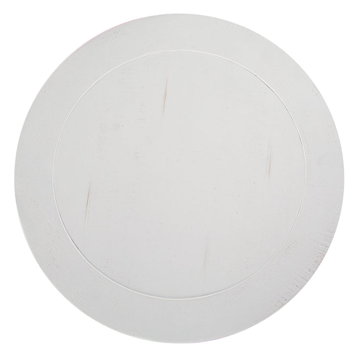 Table de bout ronde traditionnelle Heron Cove de 18 po avec tablette - pin blanc