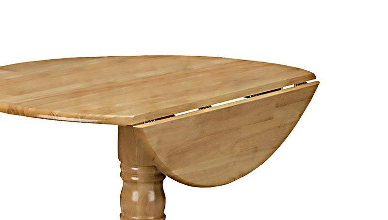 Table de salle à manger Hana de 40 po (L) à abattant, en bois et avec base piédestal - naturelle