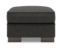  Pouf Track de Sofa Lab de 24 po fabriqué au Canada en tissu d’apparence lin - gris Luna Kohl 