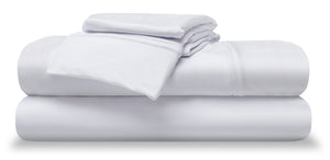 Ensemble de draps haute performance Ver-TexMD de Bedgear 4 pièces pour grand lit - blanc brillant