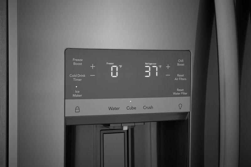 Réfrigérateur Frigidaire Gallery de 22,3 pi³ et de 36,1 po de profondeur comptoir à compartiments juxtaposés - acier inoxydable noir Smudge-ProofMD - GRSC2352AD