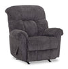 Fauteuil berçant inclinable Design à mon image de 36 po en tissu de chenille - gris anthracite combattant