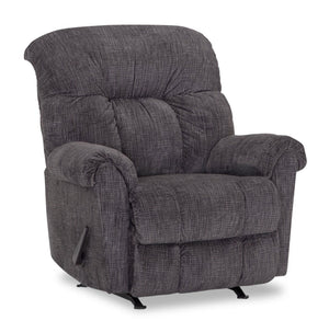 Fauteuil berçant inclinable Design à mon image de 36 po en tissu de chenille - gris anthracite combattant
