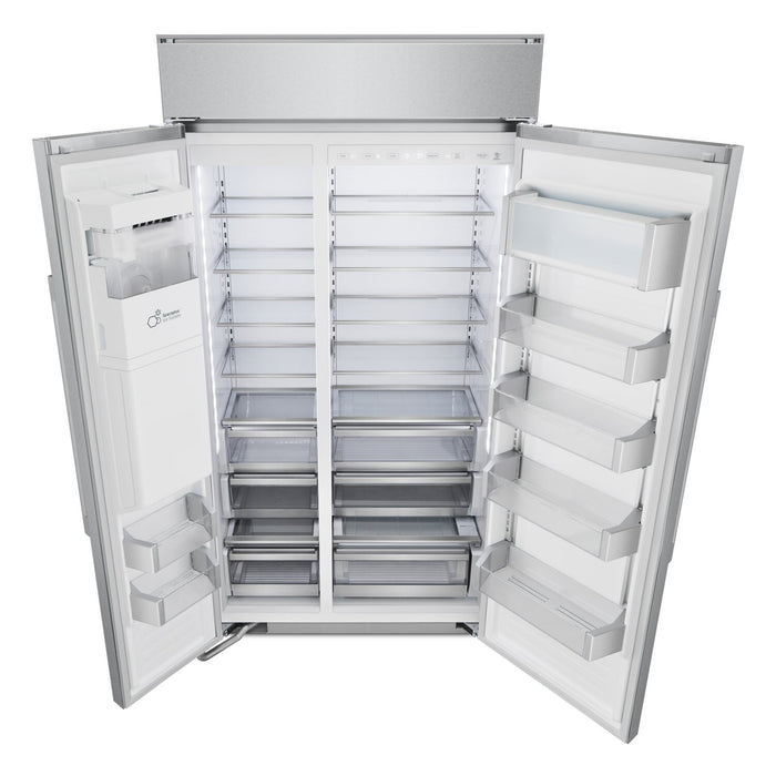 Réfrigérateur encastré LG Studio de 26 pi³ et de 42 po à compartiments juxtaposés - acier inoxydable Smudge-ProofMD - SRSXB2622S