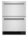 Réfrigérateur-tiroir KitchenAid de 4,3 pi³ et de 24 po sous le comptoir à tiroirs - acier inoxydable - KUDF204KSB
