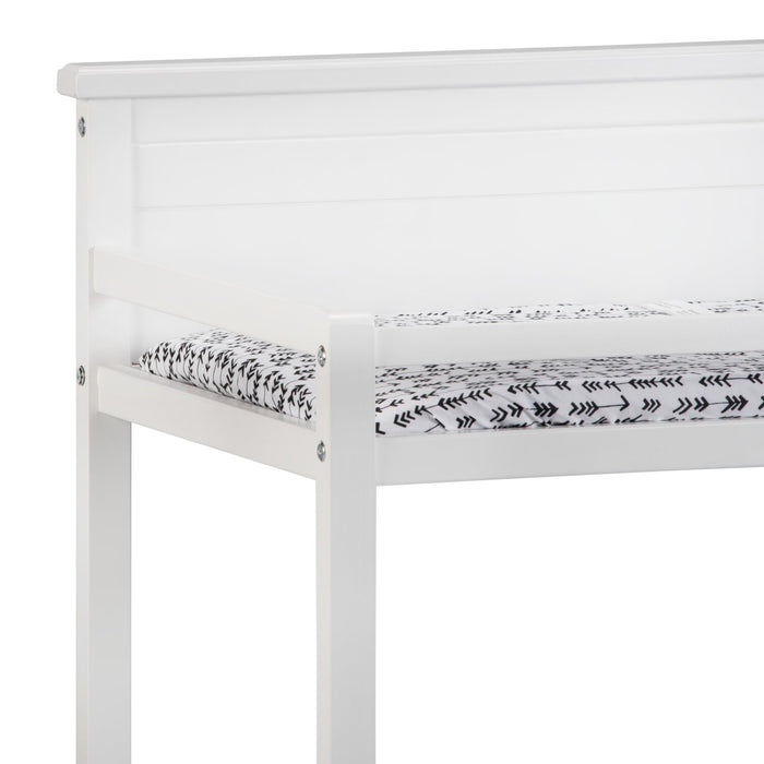 Table à langer Harper pour bébé avec matelas à langer - blanche