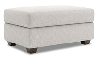  Pouf de rangement The Trunk de Sofa Lab de 39 po fabriqué au Canada en tissu de chenille - argenté Luxury Silver 
