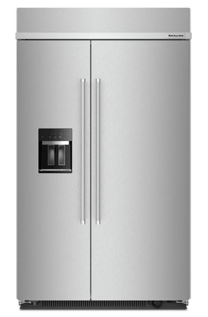 Réfrigérateur KitchenAid de 29,4 pi³ et de 48 po à compartiments juxtaposés - acier inoxydable avec fini PrintShieldMC - KBSD708MPS
