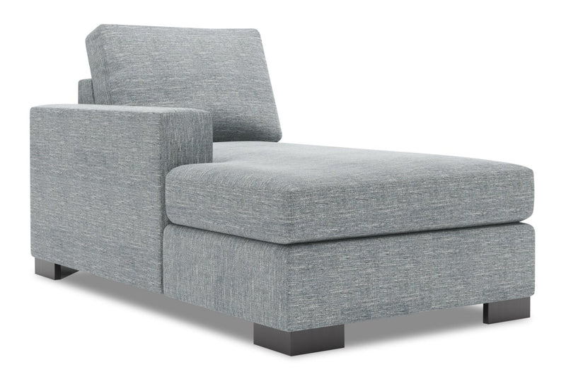 Fauteuil long de droite Track de la collection Sofa Lab - Luna Pewter