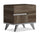 Table de nuit Gino à 2 tiroirs - fabriquée en Italie, 24,8 po (L) x 23,2 po (H), moderne - brune