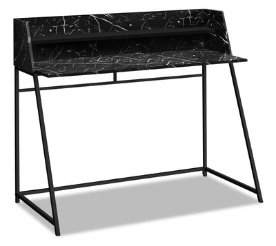 Lawson Desk - Black Marble-Look 