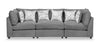 Sofa modulaire Evolve de Scott Living de 118,5 po en tissu d’apparence lin avec coussins amovibles en duvet et plumes - gris anthracite