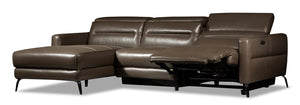 Sofa sectionnel de gauche à inclinaison électrique Neiko 2 pièces - gris 