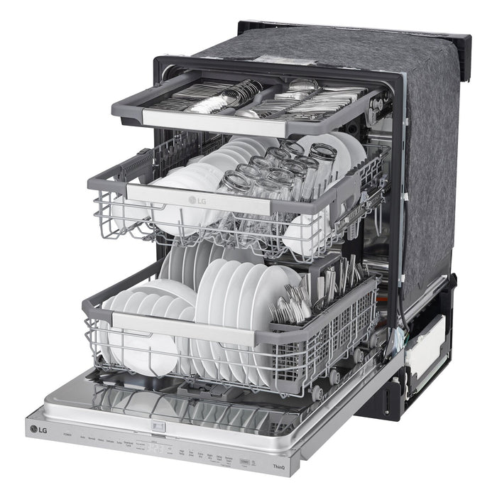 Lave-vaisselle LG à commandes sur le dessus avec technologie QuadWashMC Pro et système Dynamic DryMC – LDPM6762S