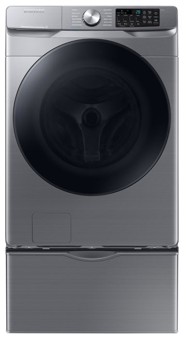 Laveuse à la vapeur Samsung à chargement frontal de 5,2 pi³ - grise - superposable - WF45B6300AP/US