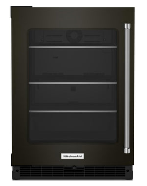Réfrigérateur KitchenAid de 5,2 pi³ et de 24 po sous le comptoir - acier inoxydable noir avec fini PrintShieldMC - KURL314KBS