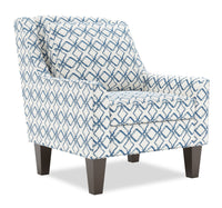  Fauteuil d’appoint club Sofa Lab de 29 po fabriqué au Canada en tissu avec pattes en bois - Ocean multicolore 