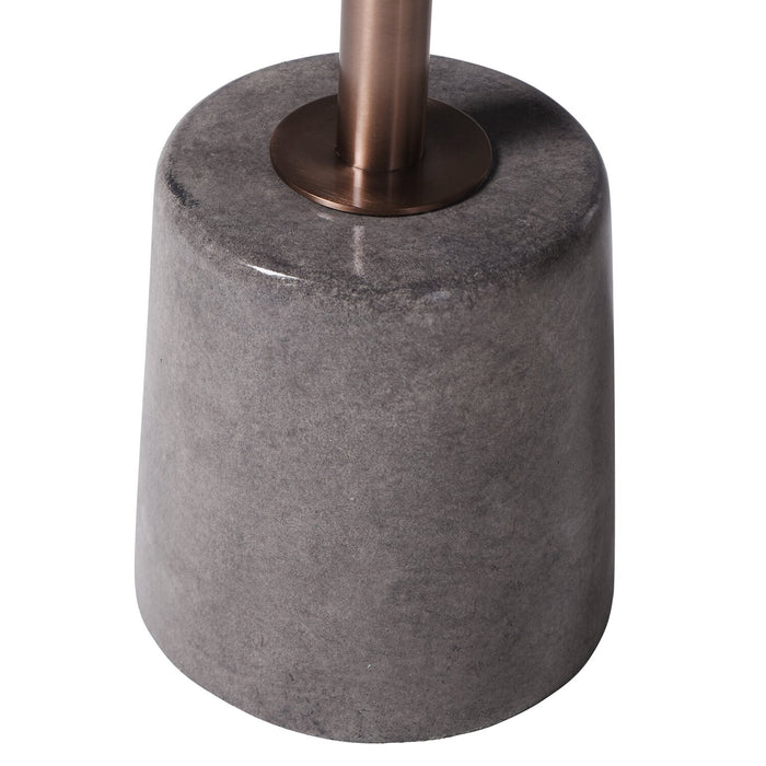Table d'appoint Rosalee de 18 po - dessus et base en ciment gris